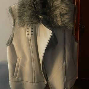 Suede and fur jacket